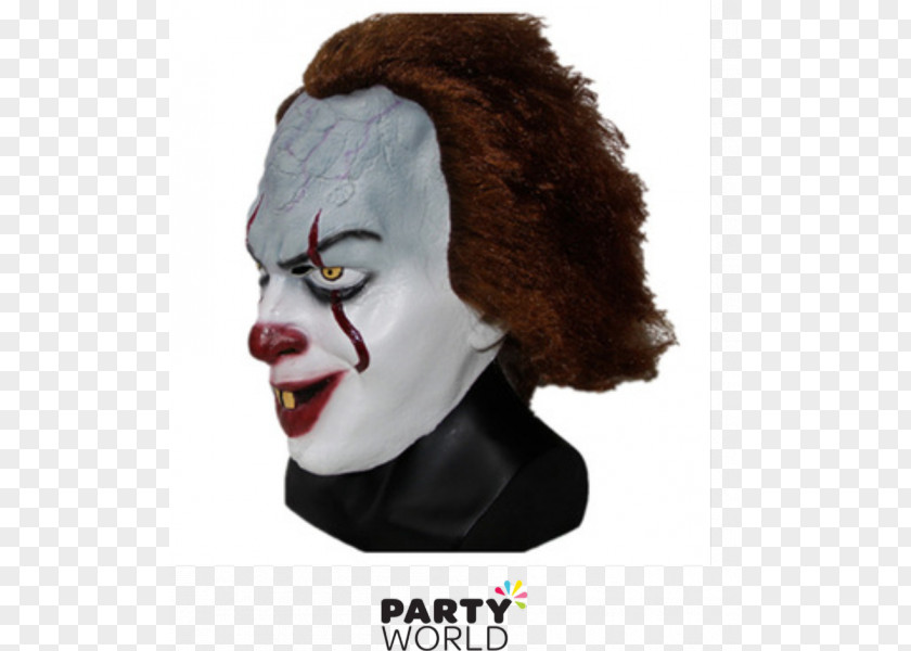 Horror Clown It Stephen King Mask Costume PNG