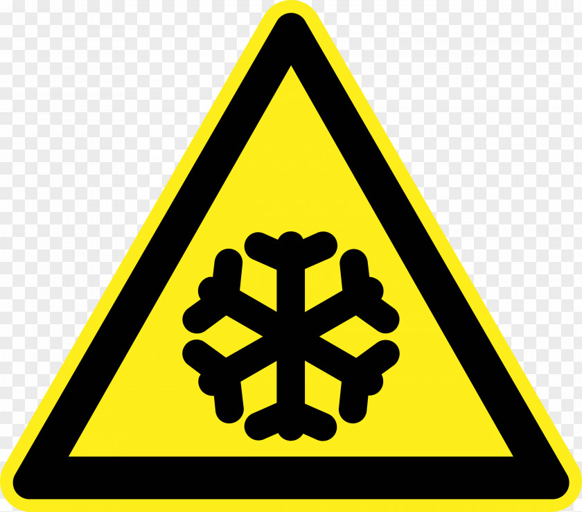 Cold Hazard Symbol Warning Sign PNG