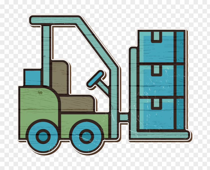 Logistics Icon Forklift Truck PNG