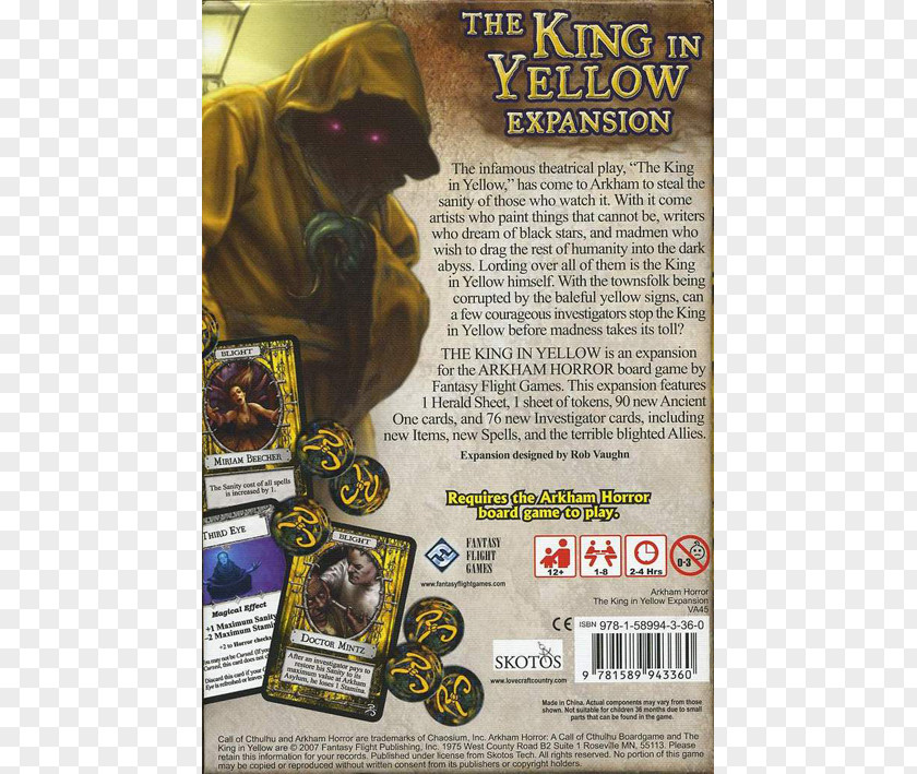 The King In Yellow Arkham Horror Court Of Dragon Repairer Reputations Hastur PNG