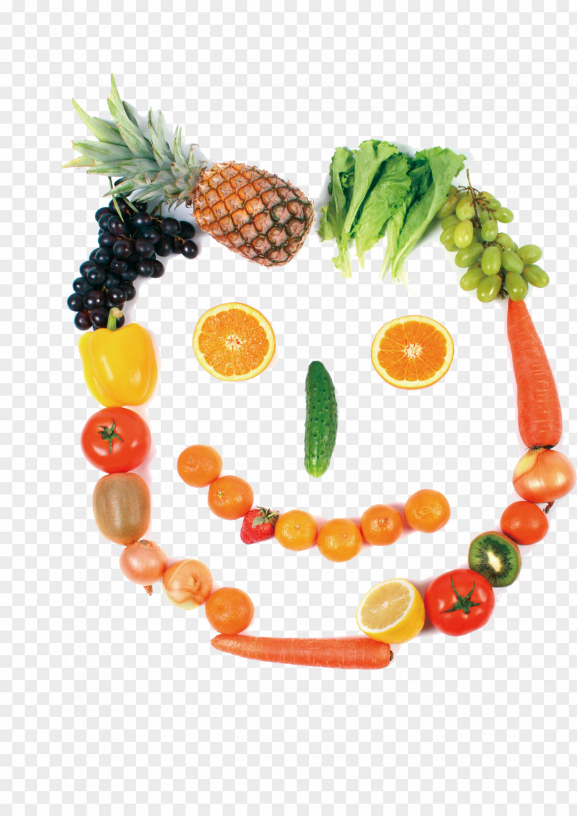 Fruits And Vegetables Smile Fruit Restaurant Vegetable Cafeteria Clip Art PNG