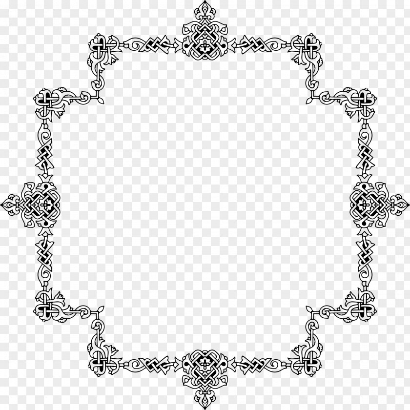 Abstract Border Celtic Knot Jewellery Chain PNG