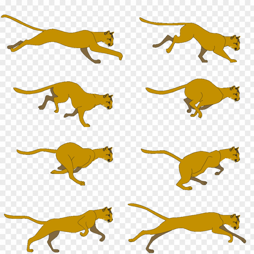 Animation Moving Lion Tyrannosaurus Cat Dog Responsive Web Design PNG