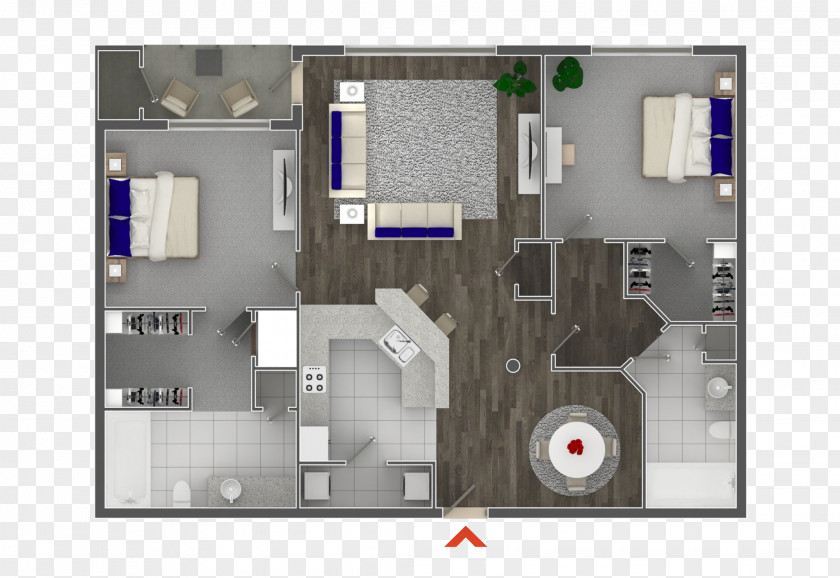Apartment Floor Plan Studio House Renting PNG