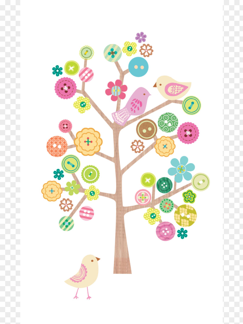 Bird Cartoon Drawing Color Tree PNG