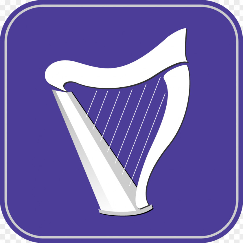Harp Purple Violet Cobalt Blue PNG