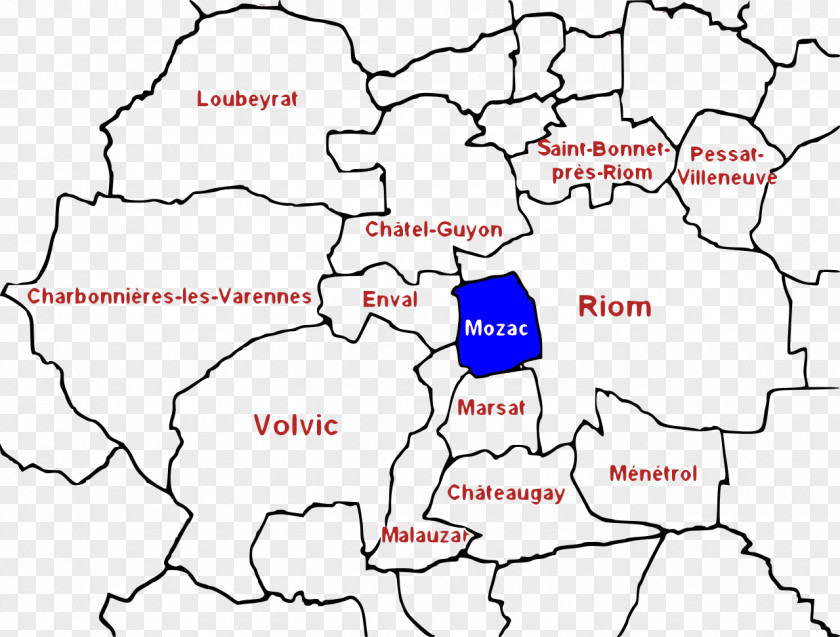 Map Mozac Volvic Riom Communauté Clermont-Ferrand RIOM LIMAGNE AND VOLCANOES PNG