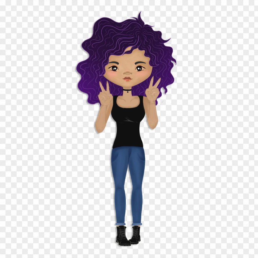 Black Hair Character Figurine Fiction PNG