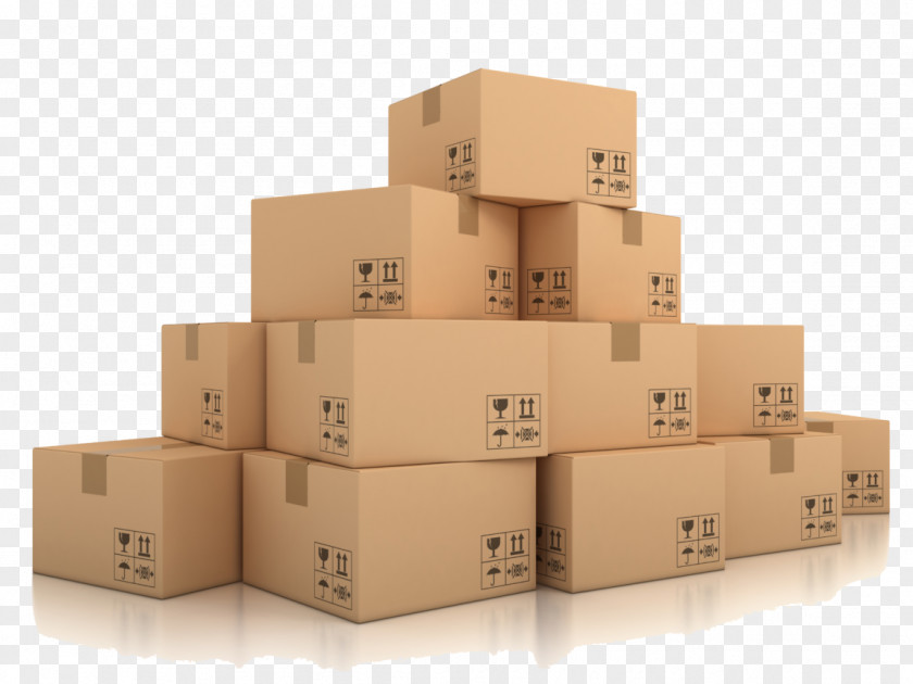 Business Mover Packaging And Labeling Corrugated Box Design PNG