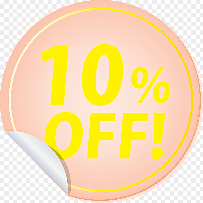 Discount Tag With 10% Off Label PNG