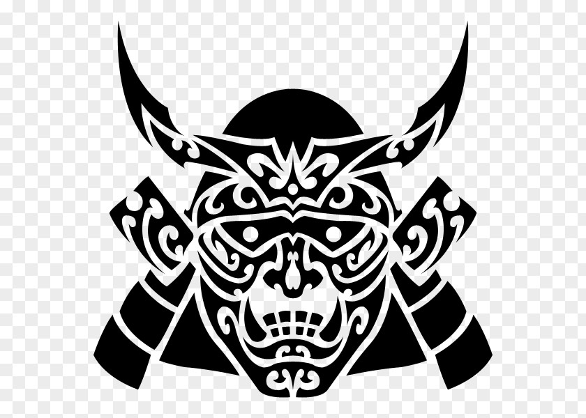 Samurai Japanese Armour Drawing Stencil PNG