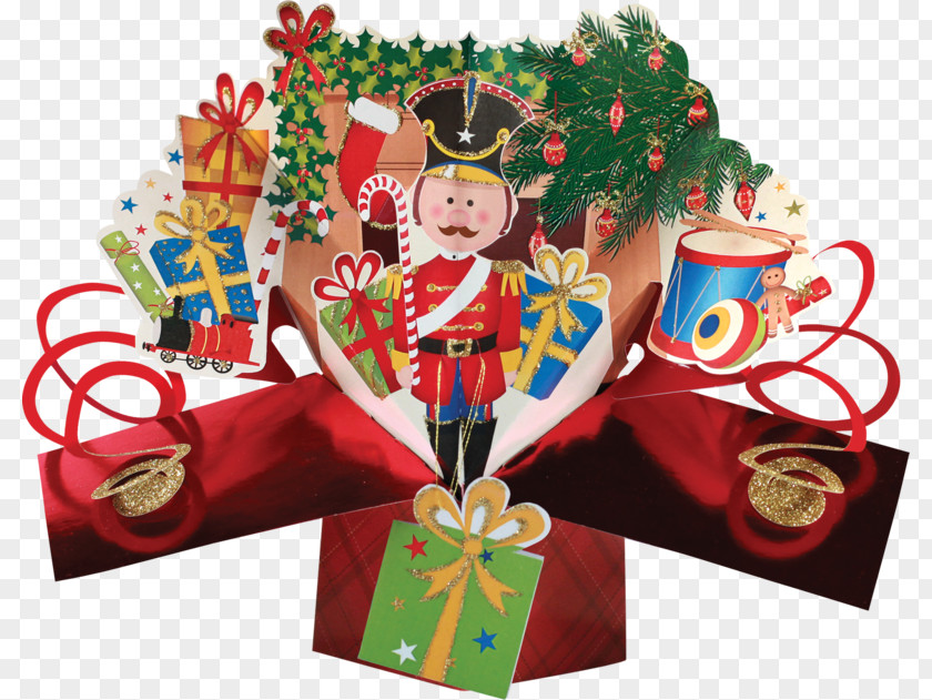 Nut Cracker Christmas Ornament Card Greeting & Note Cards Pop-up Book PNG