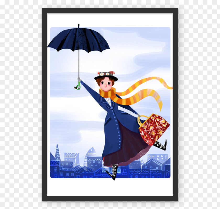 Away Poster Mary Poppins Artist Illustration Illustrator PNG