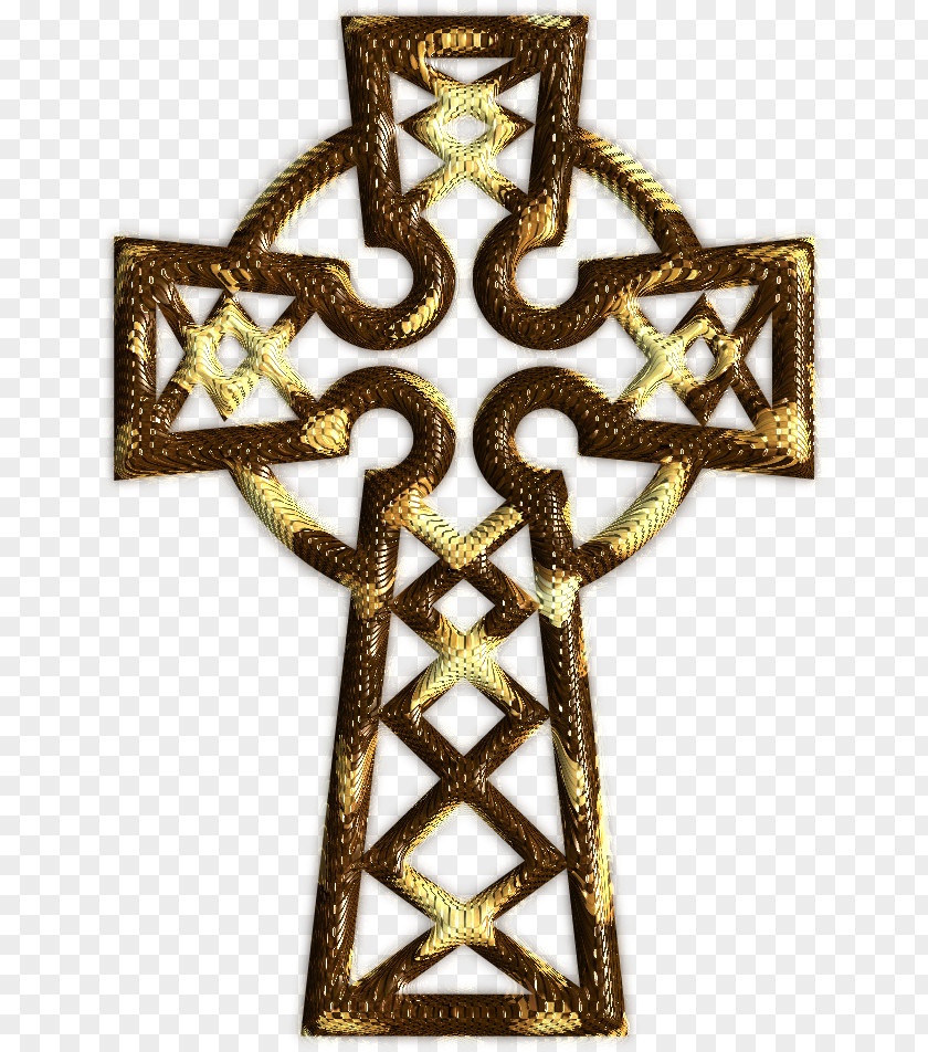 Brass Crucifix 01504 PNG