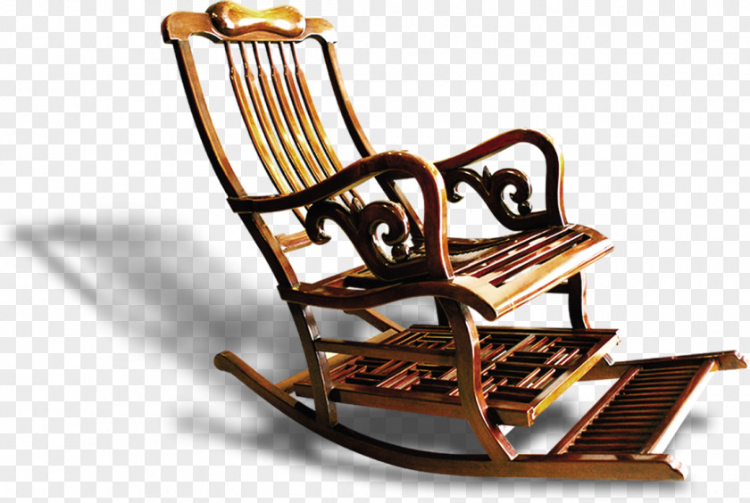 Brownish Red Retro Rocking Chair Creative Kind Deckchair Porch Furniture PNG