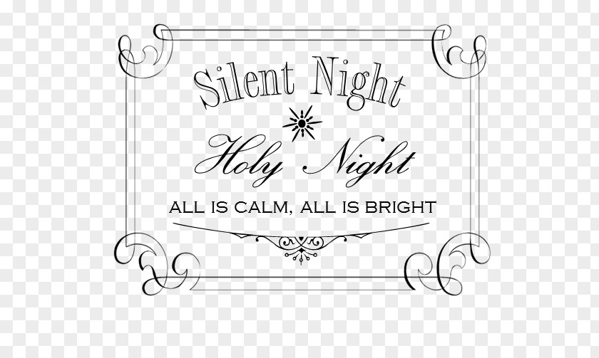Holy Night Calligraphy Paper Handwriting Line Art Font PNG