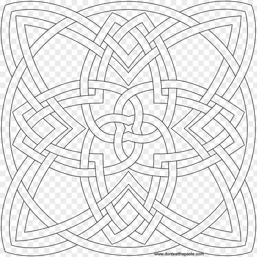 Celtic Pattern Inspiration Of Grace: Adult Coloring Book Knot Mandala PNG