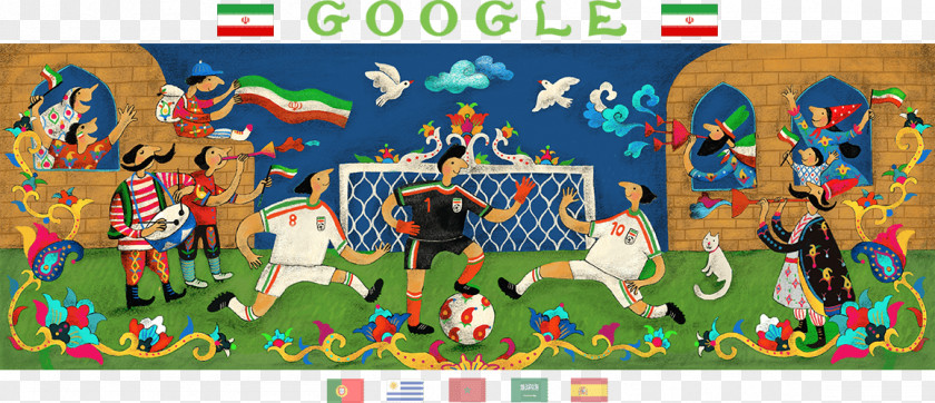 Football 2018 World Cup Iran National Team Morocco Google Doodle Egypt PNG