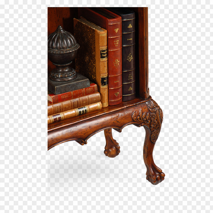 Low Bookcase Shelf Table Room Mahogany PNG