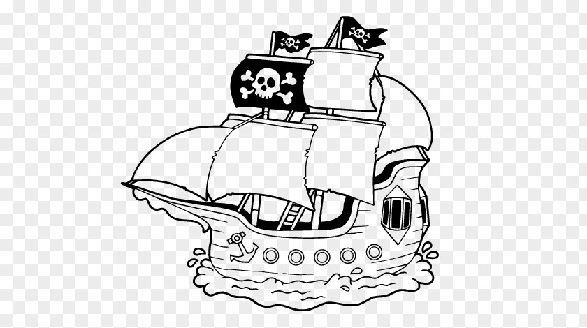 Ship Coloring Book Piracy Sea Captain Child PNG