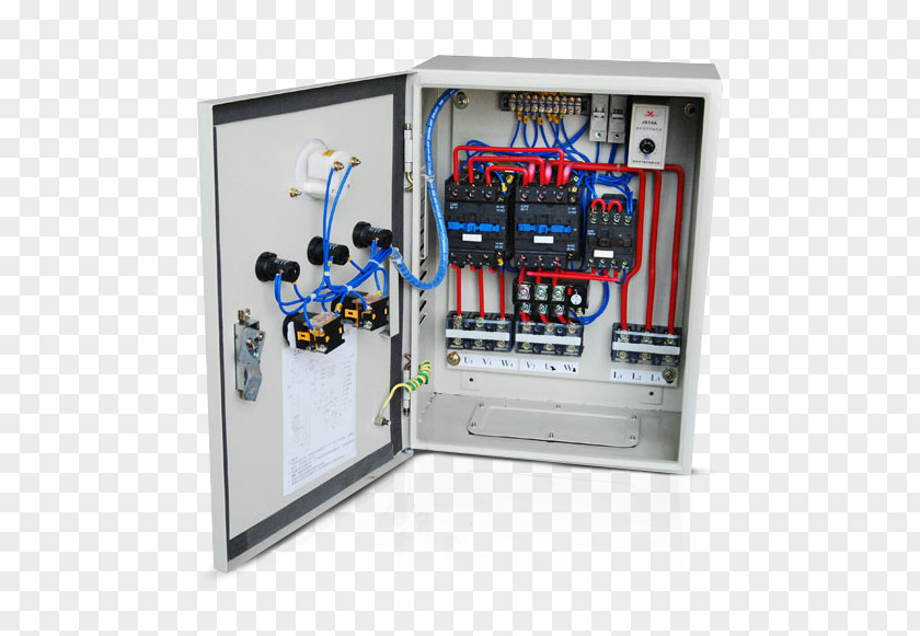 Y-Δ Transform Electric Motor Wiring Diagram Three-phase Power Starter PNG