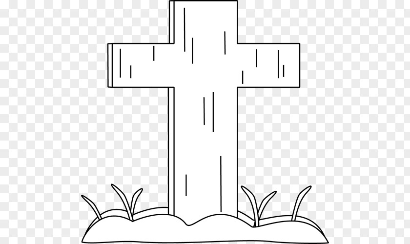 Easter Cross Drawing Line Art Black And White Monochrome PNG