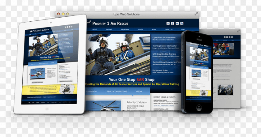 Multimedia Firm Website Development Responsive Web Design Page PNG