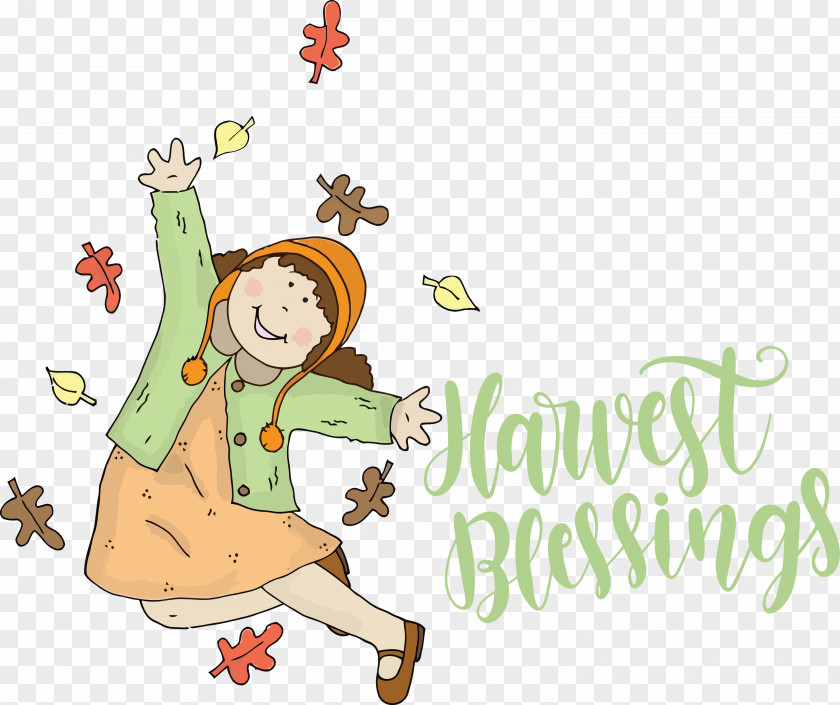 Harvest Blessings Thanksgiving Autumn PNG