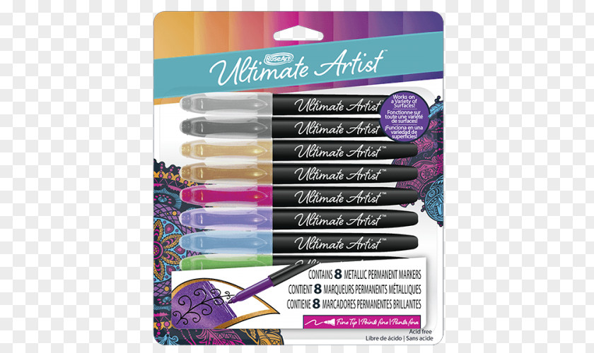 Pencil Artist Permanent Marker Metallic Color PNG