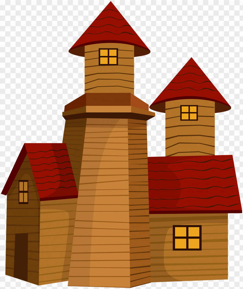 Pink Castle Building Clip Art PNG