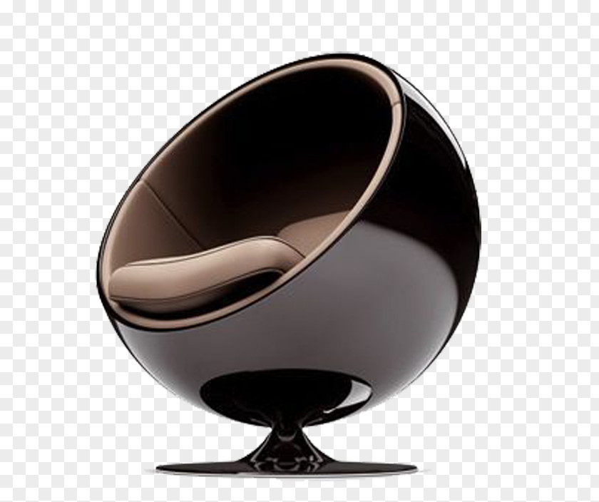 Black Seat Ball Chair Table Couch Living Room PNG