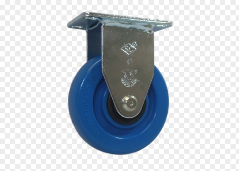 Blue Caster Plastic Polyurethane Stainless Steel Wheel PNG