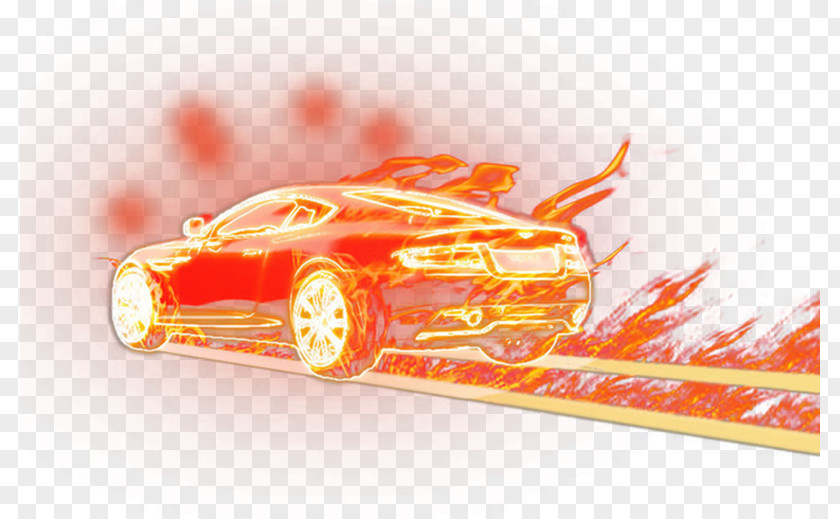 Fire Of The Sports Car Material Map PNG