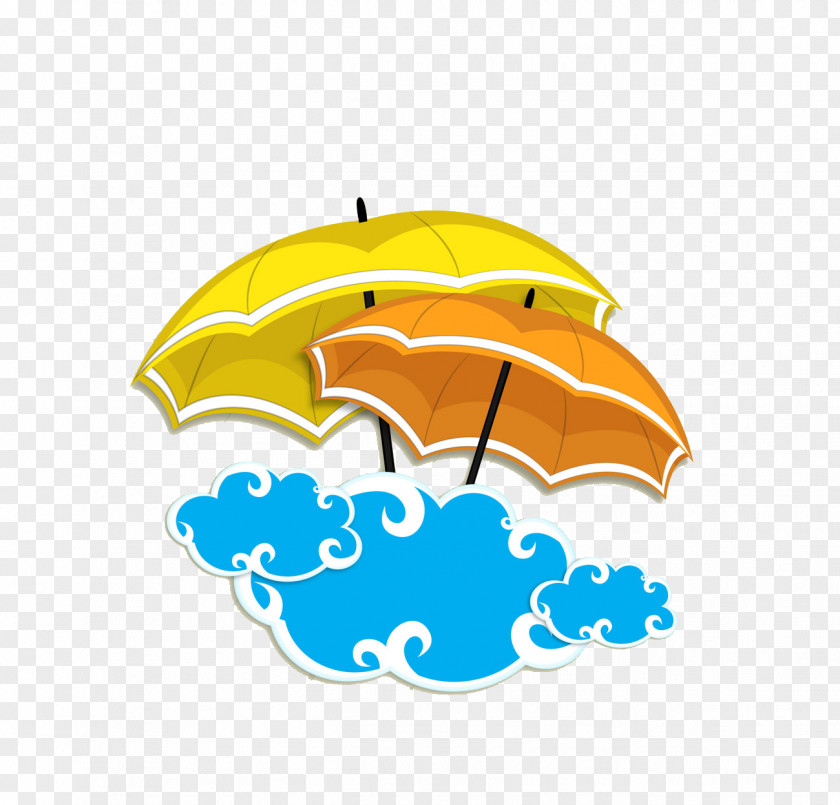 Umbrella And Clouds Rain Monsoon Clip Art PNG