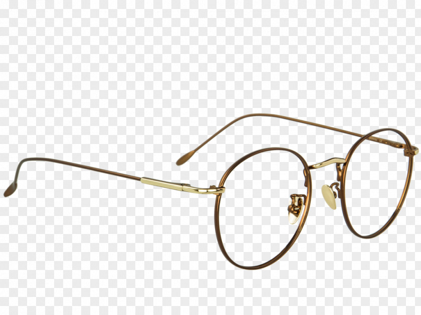 Copper Frame Thin Sunglasses Goggles PNG