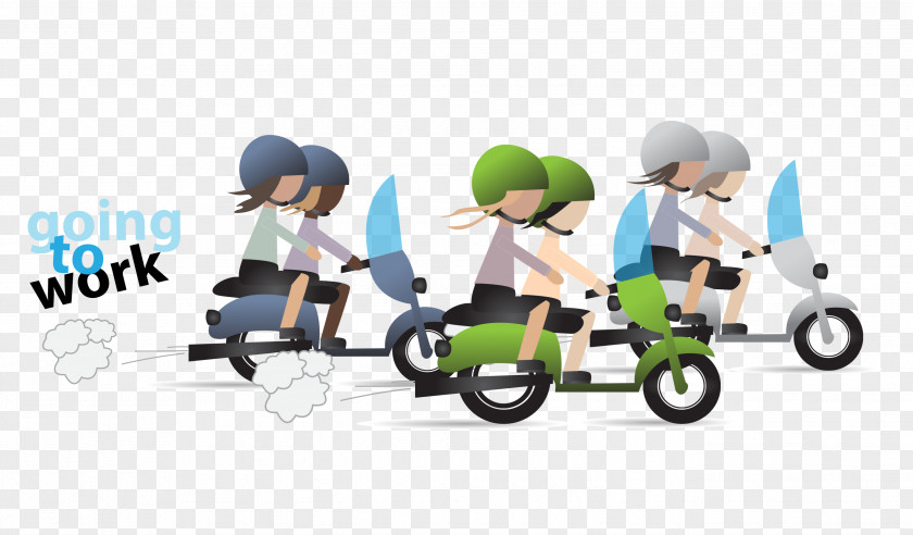 Cycling Staff Cartoon PNG