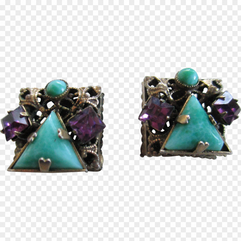 Emerald Turquoise Earring Amethyst Gemstone PNG