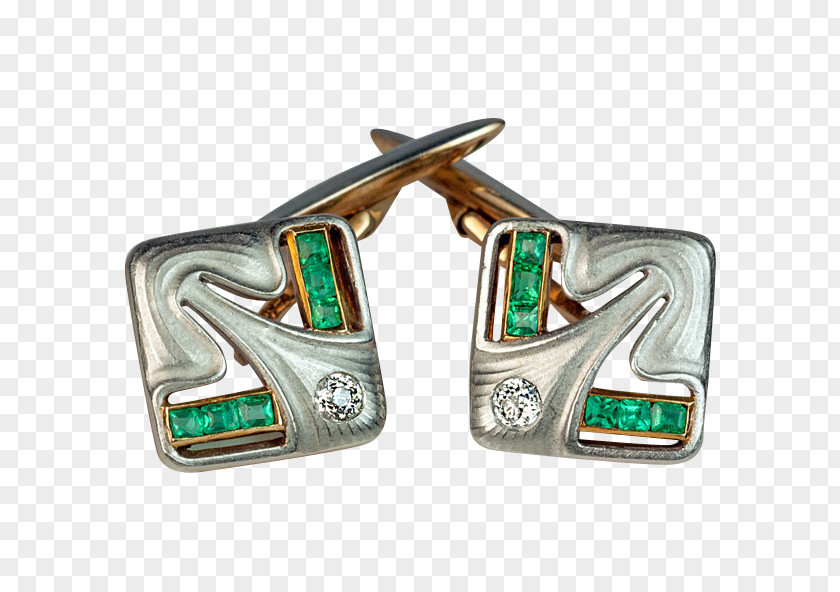 Jewellery Cufflink Art Nouveau Gold PNG