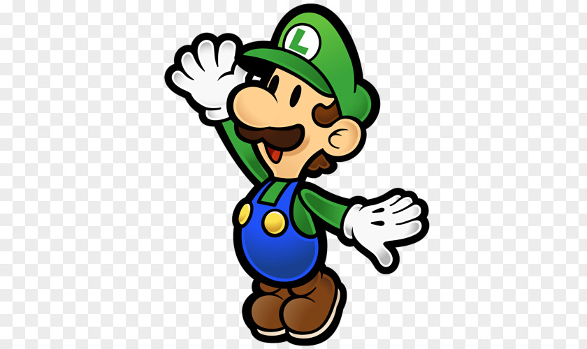 Mario Bros Super Bros. New Luigi Paper PNG