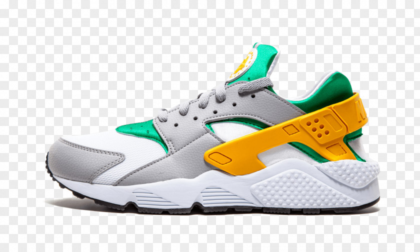 Nike Huarache Shoe White Green PNG
