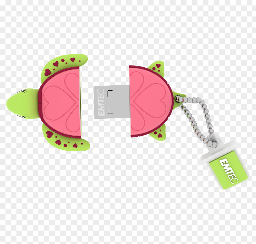 8 GBGreen, PinkTurtle Mailbox USB Flash Drives EMTEC Animalitos Marine Range M335 Lady Turtle Drive PNG
