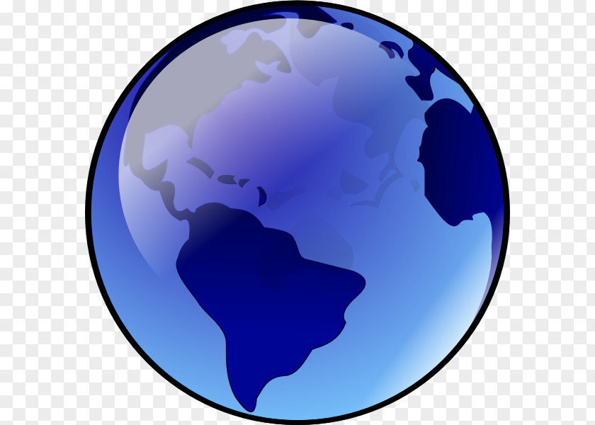 Earth Cartoon Blue Globe Clip Art PNG