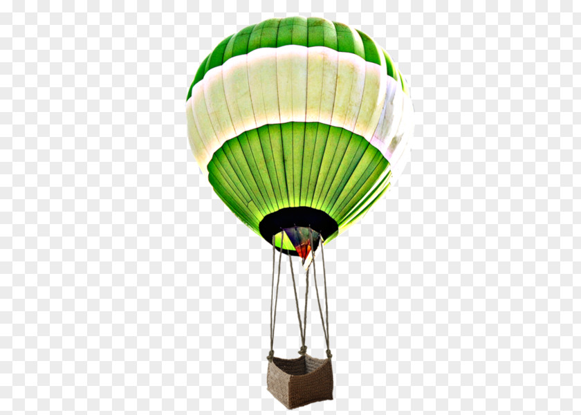 Green Hot Air Balloon PNG