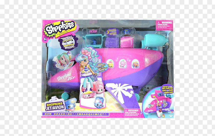 Shopkins Shoppies Airplane Jet Aircraft Doll Set PNG