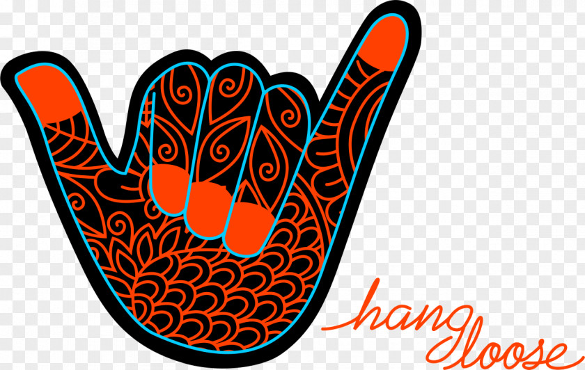 Hand Finger Sign Language Shaka Henna PNG