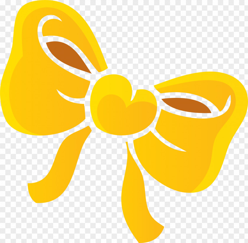 Yellow Cartoon Bow Tie Drawing PNG