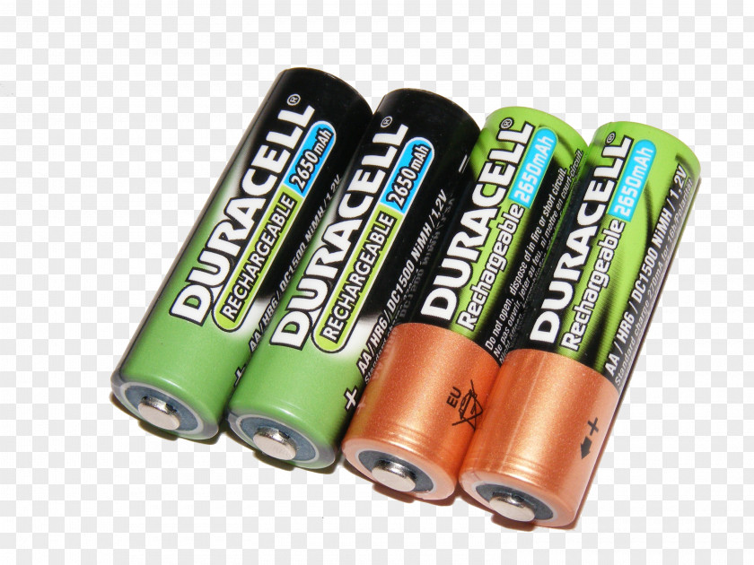 A Row Of Battery AA Duracell Nickelu2013metal Hydride Rechargeable PNG