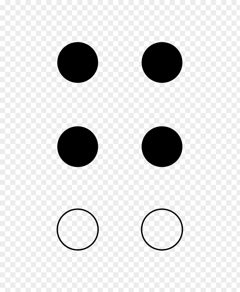 G7 French Braille Alphabet G Pattern Dots-1245 PNG