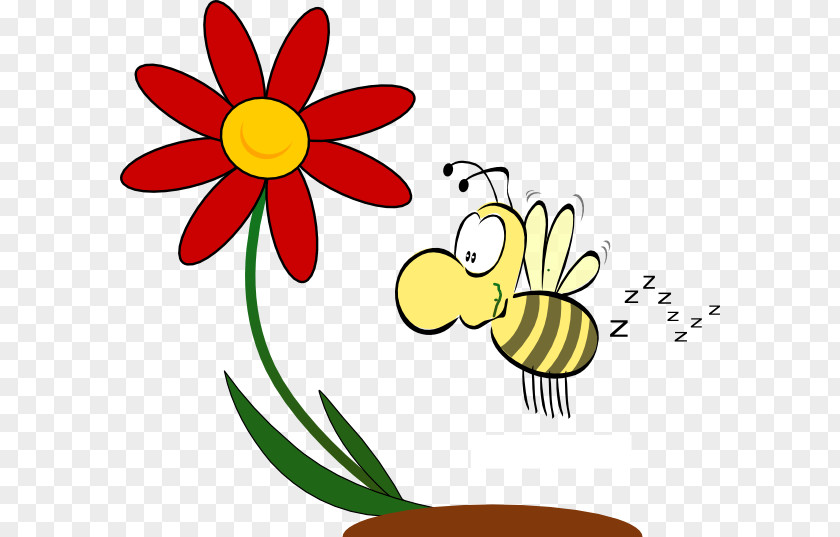 Bee Flower Insect Clip Art PNG