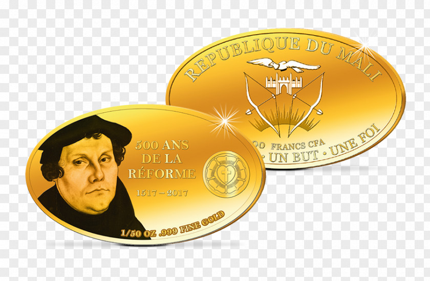 Coin Martin Luther Reformation Anniversary 2017 Ninety-five Theses Ein Feste Burg: Luthers Lieder PNG